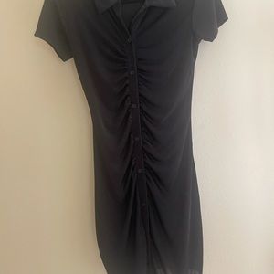 Black, body on dress